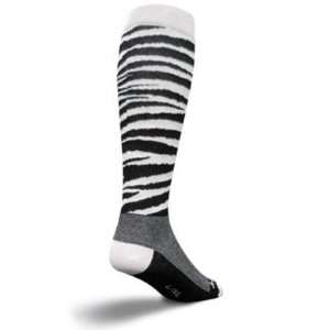  SockGuy 12in Knee Hi Zebra Cycling/Running Socks Sports 