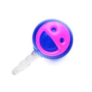  [Aznavour] Smile Ball Ear Cap for iPhone & Galaxy / Blue 