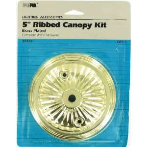  5 Ribbed Canopy Kit BRASS Plated #30335