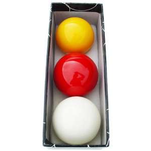  Sterling Carom Balls White, Yellow, Red Sports 