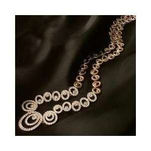 Banquet Wedding Dress Chain Gold Necklace With Earrings Jewelry Set 