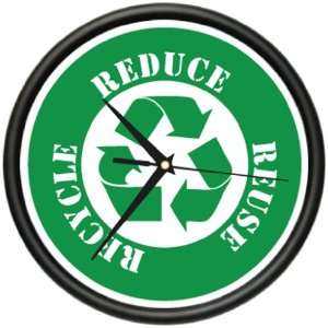 RECYCLE Wall Clock recycling think green peace earth 