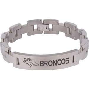  Titanium NFL Football Denver Broncos Logo ID Bracelet 8 1 