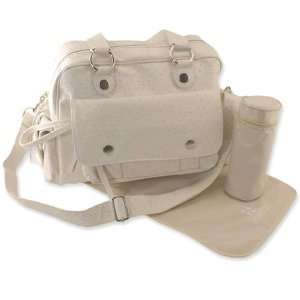  The Sophisticate Bowler Diaper Bag in White by Rowdy Baby
