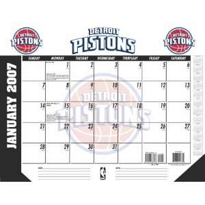  Detroit Pistons NBA 2007 Office Desk Calendar Sports 