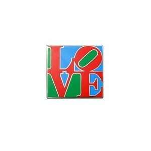  LOVE Lapel Pin in Green, Red and Blue