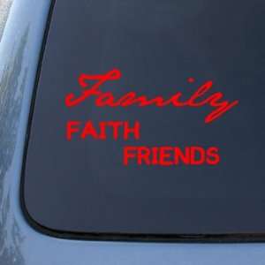 FAMILY FAITH FRIENDS   Vinyl Car Decal Sticker #1771  Vinyl Color 