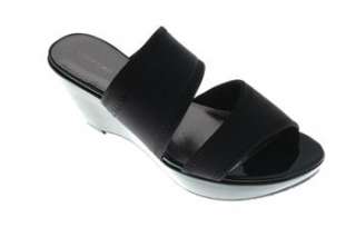   HALO Womens Slide Shoes Medium Designer Black Casual Stretch 9  