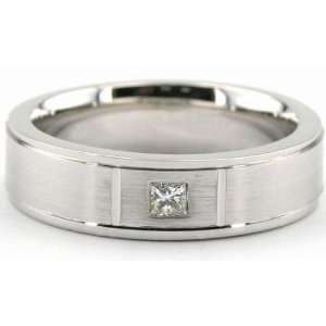  18K Gold 6mm Diamond Wedding Bands Rings 1961   Size 11 Jewelry
