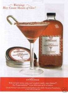 2005 Stirrings Simple Peppermint Cocktail Rimmer Ad  