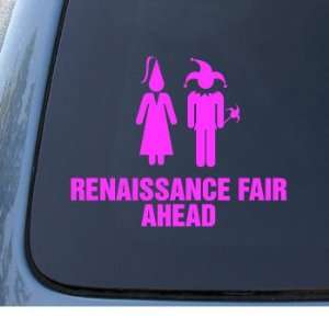 RENAISSANCE FAIR AHEAD   Vinyl Car Decal Sticker #1314  Vinyl Color 