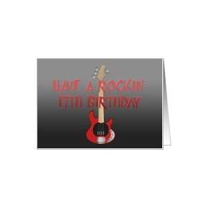  Rockin 17th Birthday, Red Guitar Card Toys & Games