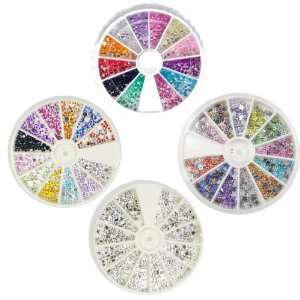   different shapes, 1000 mix Flower shaped rhinestones in 12 different