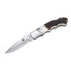 Boker Stag Panther Ergonomic Finger Grooves 440 Stainless Steel Blade 