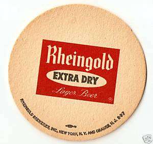 16 Rheingold Extra Dry Lager Beer Coasters  