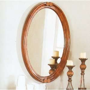   European Style Brown Finish Dining Room Wall Mirror