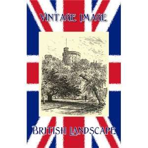   10cm) British Landscape Windsor Castle Round Tower