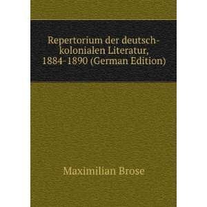   Literatur, 1884 1890 (German Edition) Maximilian Brose Books