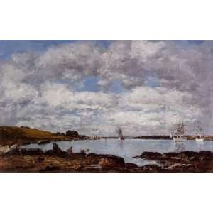   the River Landerneau, By Boudin Eugène  