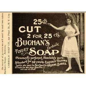  1899 Ad Buchans Soap Carbolic Victorian Lady Camisole 