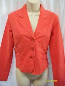 KENSIE GIRL cotton stretch coral jacket blazer M ~ NWT  