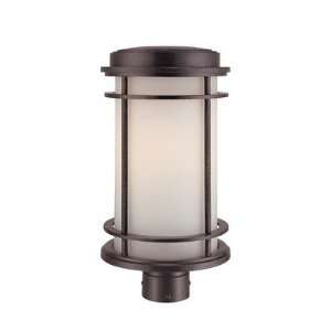   Post Lamp Lighting Fixture, Black, Glass, B7040