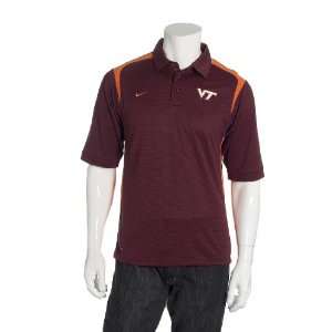  Nike Virginia Tech VT Solid Maroon & Orange Polo Shirt 