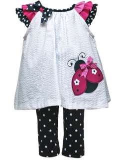 Rare Editions Baby Girls Spring Summer Ladybug Dress Outfit Set 