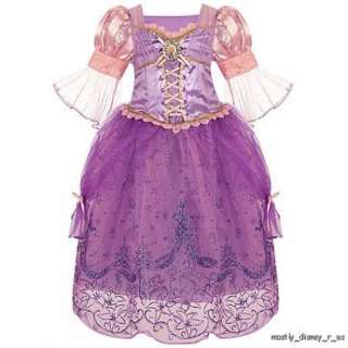 NEW  Exclusive Tangled Princess Rapunzel Costume Dress 