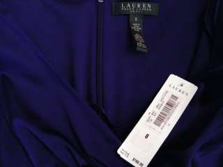 NWT $160 RALPH LAUREN STRETCH SATIN CAP SLEEVES PARTY COCKTAIL DRESS 