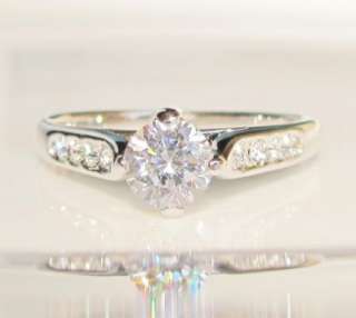   diamond white gold GP ring promise engagement size 8 lady  