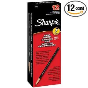 Sharpie Peel-Off China Markers, 2 Black Markers (2173PP)