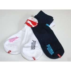 Puma Womens/Girls Sportlifestyle Quarter Crew Socks 3 pair Size 9 
