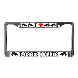 Love My Border Collie Pets License Plate Frame by   