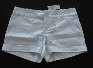 BANANA REPUBLIC Womens Ryan Fit White Linen Shorts Sizes 0 14  