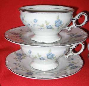Mikasa Rose Melody 9333 Cup & Saucer Sets 10 pc LOT  