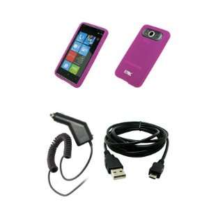  EMPIRE Hot Pink Silicone Skin Cover Case + Car Charger 
