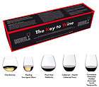 Riedel O 5 Piece Key to Wine Stemless Wine 5 Glass Tasting Set NEW 