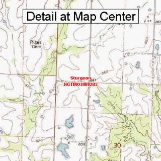  USGS Topographic Quadrangle Map   Sturgeon, Missouri 
