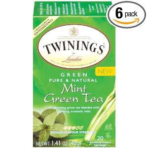 Twinings Green & Mint Tea, 6   20 Count Grocery & Gourmet Food