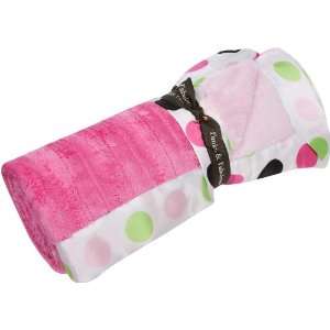  Simply Chic Dot and Fuchsia Snuggler Blanket