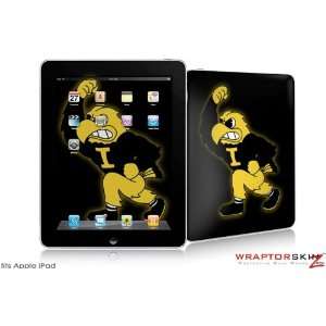  iPad Skin   Iowa Hawkeyes Herky on Black   fits Apple iPad 
