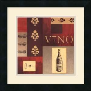    Vino in Red I Framed Print by William Verner Framed