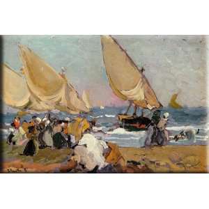 Sailing Vessels on a Breezy Day, Valencia 30x20 Streched Canvas Art by 