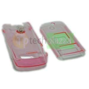 Motorola Krzr K1m Cell Phone Pink Protector Cover / Crystal Snap 