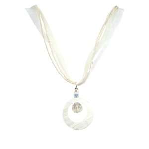  Necklace   N279   Genuine Mother of Pearl Shell and Fire 