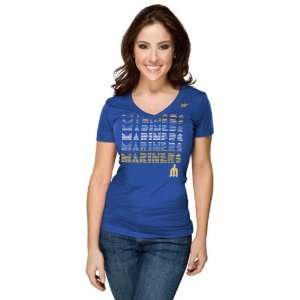 Seattle Mariners Womens Nike Royal Cooperstown Ole Faithful V Neck T 