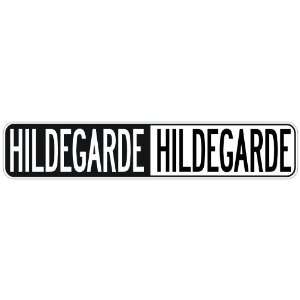   NEGATIVE HILDEGARDE  STREET SIGN