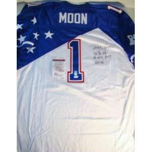 Signed Warren Moon Jersey   95 Pro Bowl LTD 3 MN JSA   Autographed NFL 
