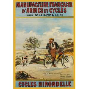  Bicycle Cycles Bike Men Riding Mountain Hirondelle French 